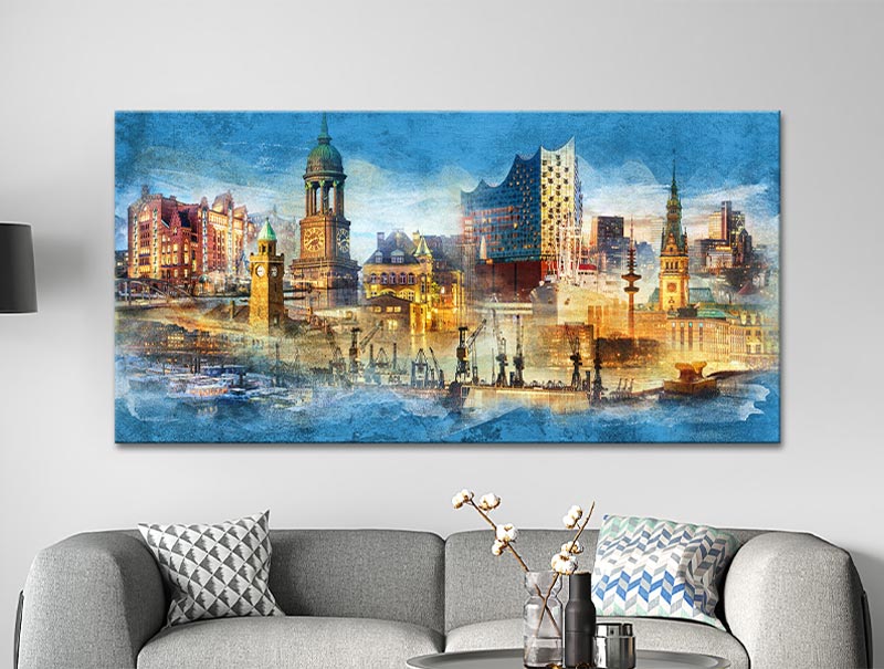 Hamburgbilder auf Leinwand - bequem online bestellen, mit versandkostenfreier Lieferung.