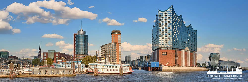 Hafen City Skyline - Elbphilharmonie Bild auf Leinwand
