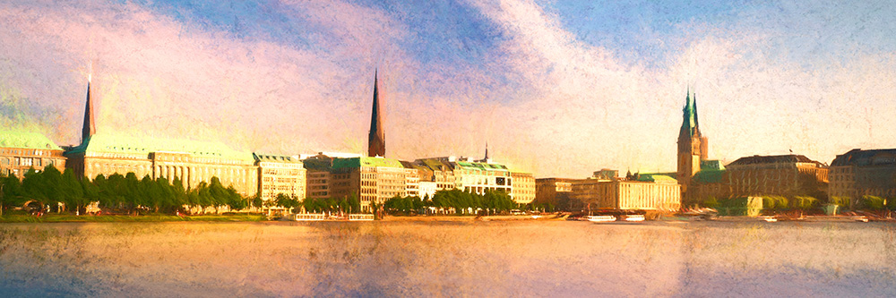 Sehnsucht nach Hamburg - Bild auf Leinwand oder Acrylglas