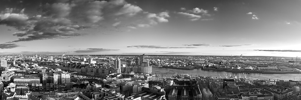 Hamburg Elbphilharmonie und Hamburger Hafen - Bild auf Leinwand oder Acrylglas