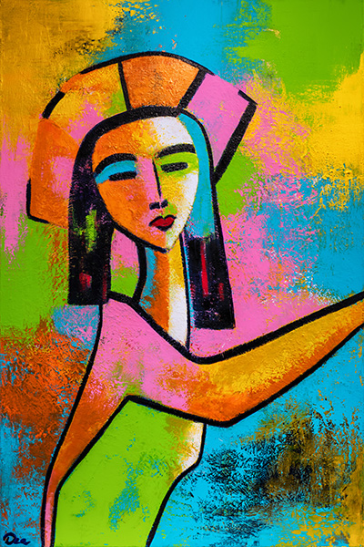 Aphrodite - Modernes Gemälde als Kunstdruck auf Leinwand, Acrylglas oder als Poster