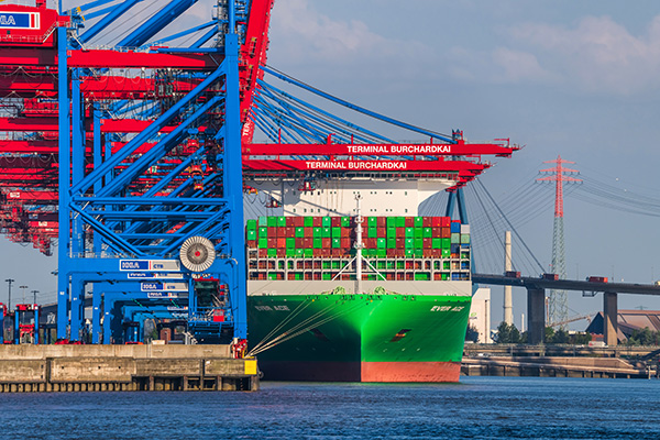 Ever Ace im Waltershofer Hafen - Hamburger Hafen auf Leinwand, Acrylglas, Akustikbild oder als Poster