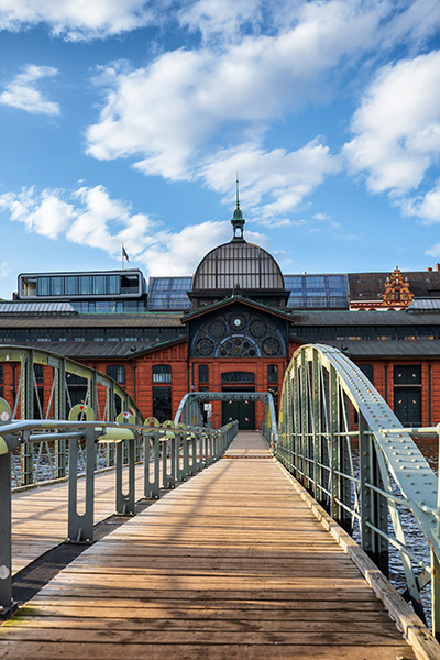Fischauktionshalle Altona - Hamburger Hafen Bild auf Leinwand, Acrylglas, Akustikbild oder als Poster