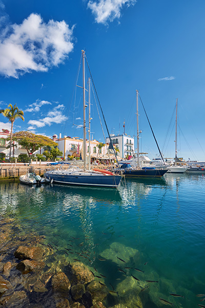 Puerto de Mogán Gran Canaria Wandbild - Bild auf Leinwand, Acrylglas oder Alu-Dibond