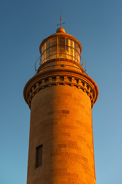 Leuchtturm von Maspalomas im Abendlicht Gran Canaria Wandbild - Bild auf Leinwand, Acrylglas oder Alu-Dibond