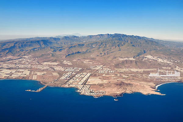 Gran Canaria Luftbild Gran Canaria Wandbild - Bild auf Leinwand, Acrylglas oder Alu-Dibond