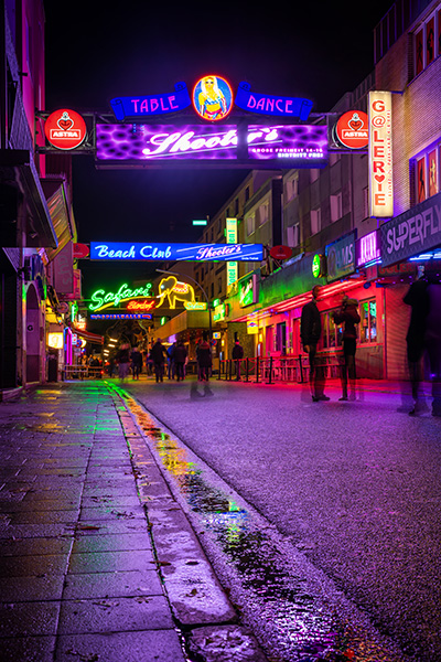 Große Freiheit - St. Pauli Bild auf Leinwand, Acrylglas oder als Poster