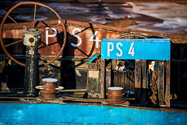 Hamburg Schiffsdetail 002 - Bild auf Leinwand oder Acrylglas