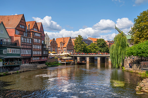 Lüneburg - Historischer Hafen - Bild auf Leinwand, Acrylglas oder als Poster