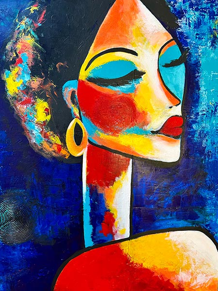 Lola - Hamburg Gemälde als Kunstdruck auf Leinwand, Acrylglas, Akustikbild oder als Poster