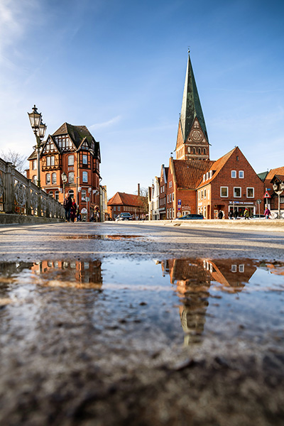 Ilmenaubrücke - Lüneburg Bild auf Leinwand, Acrylglas oder als Poster