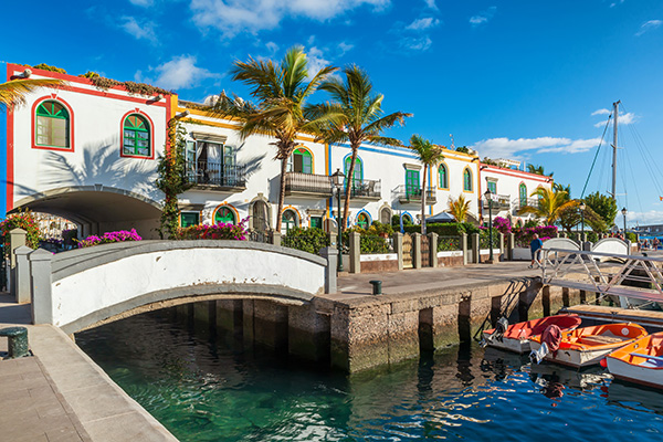 Puerto de Mogán Gran Canaria Wandbild - Bild auf Leinwand, Acrylglas oder Alu-Dibond