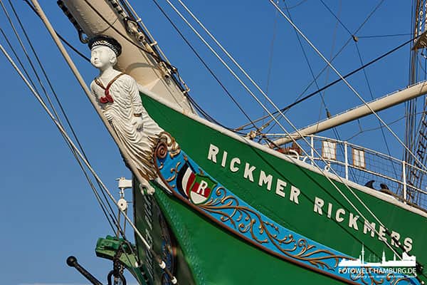 Rickmer Rickmers Detailaufnahme - Bild auf Leinwand, Alu-Dibond oder Acrylglas 